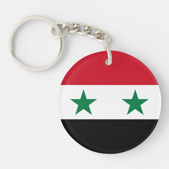Alte Flagge Syriens Schlüsselanhänger (Vorderseite)