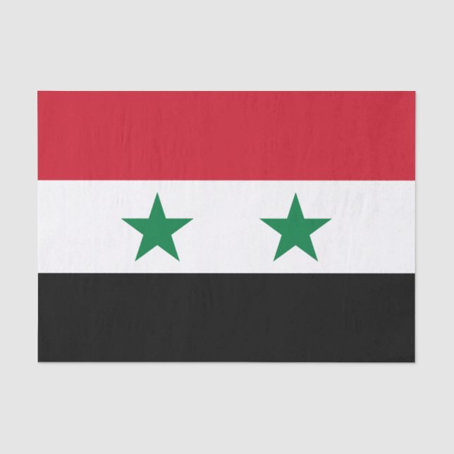 Alte Flagge Syriens Seidenpapier (Vorderseite)