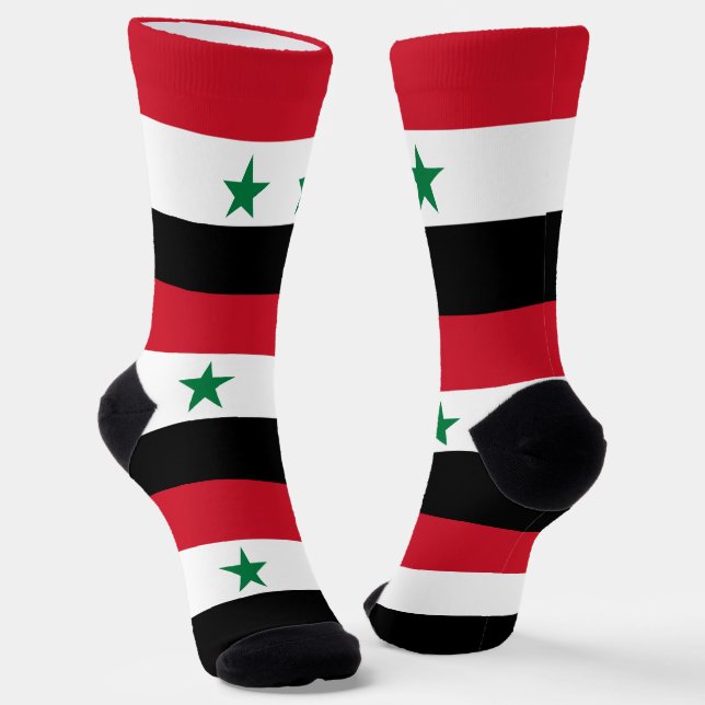 Alte Flagge Syriens Socken (Gewinkelt)