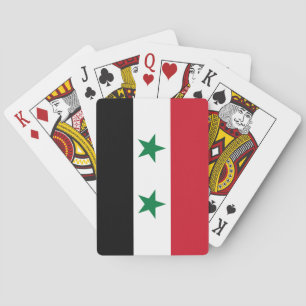 Alte Flagge Syriens Spielkarten