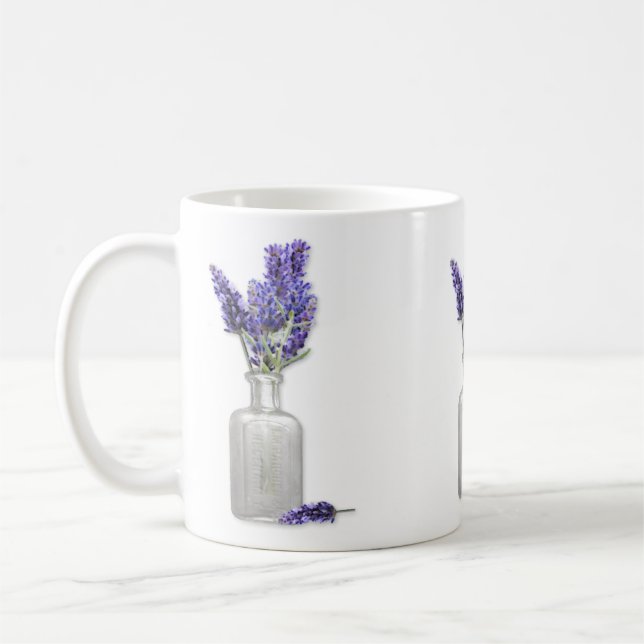 Alte Flasche Lavendel Tasse (Links)