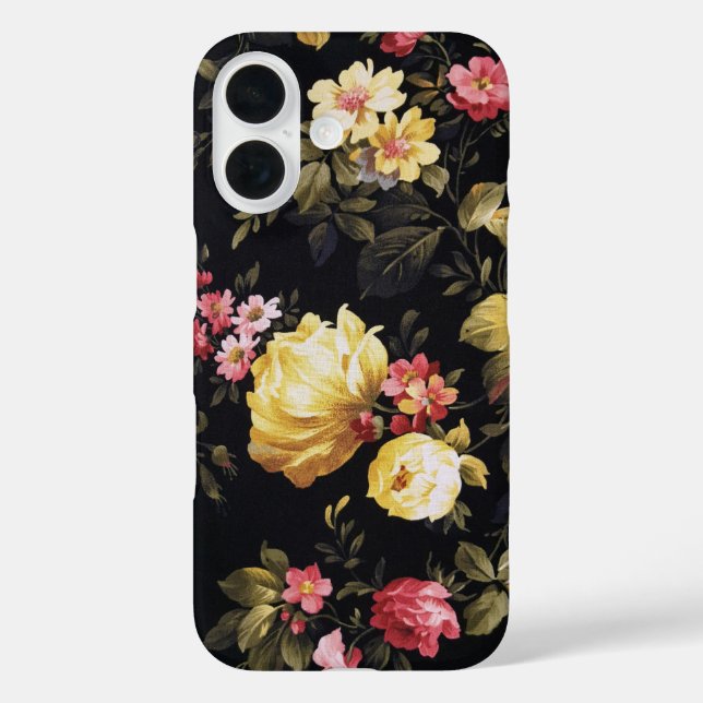 Alte florale Fabric Case-Mate iPhone Case (Rückseite)