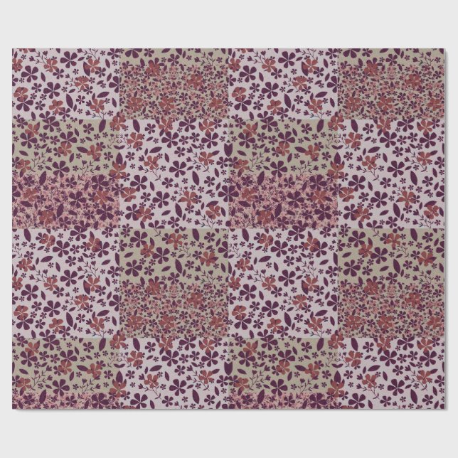 Alte Florale Gestaltung – Klassische Botanische Ku Geschenkpapier (Flach)