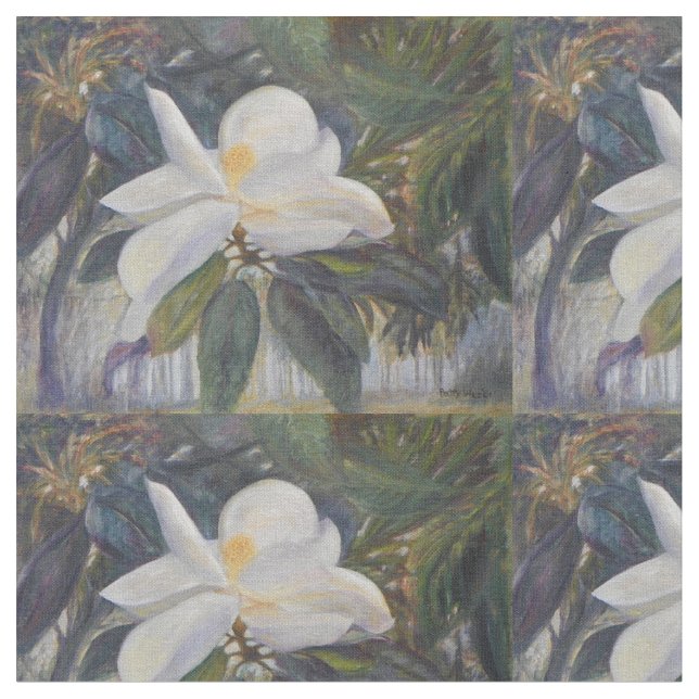 ALTE FLORIDA-MAGNOLIE STOFF (Nahaufnahme)