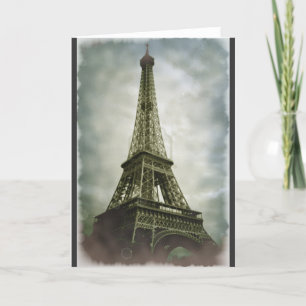 Alte Fotoeffekt Eiffelturm Paris Karte