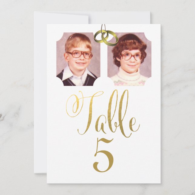 Alte Fotos Hochzeit Tischnummer Cards (Vorderseite)