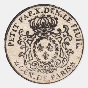 Alte französische Briefmarke Runder Aufkleber