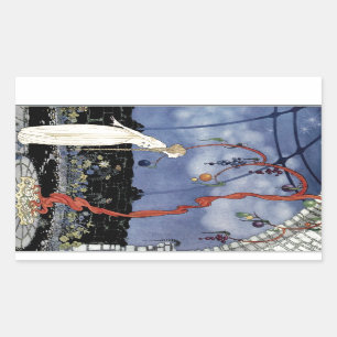 Alte französische Märchen: Ein Baum der Rechteckiger Aufkleber