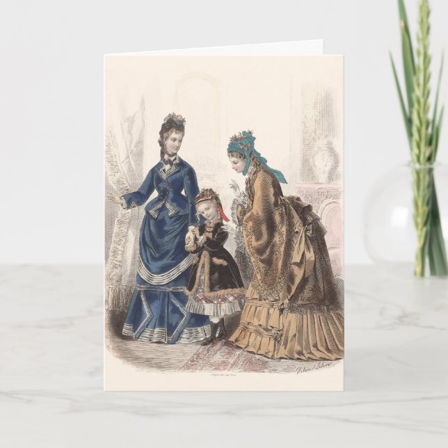 Alte französische Mode-Illustration von Heloise Le Karte (Vorderseite)