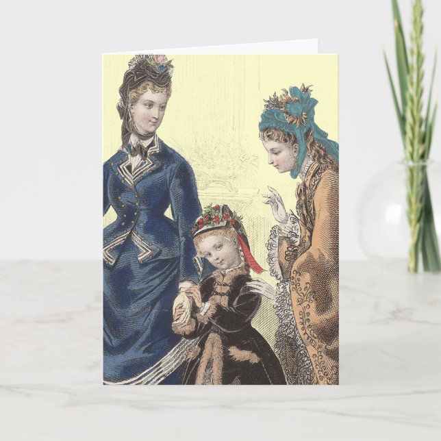 Alte französische Mode-Illustration von Heloise Le Karte (Vorderseite)