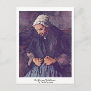 Alte Frau mit Rosary von Paul Cezanne Postkarte