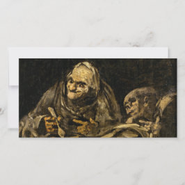 Alte Frau mit Skelett (Tod) (Francisco Goya) Karte