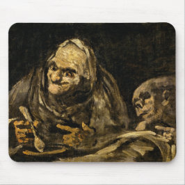 Alte Frau mit Skelett (Tod) (Francisco Goya) Mousepad