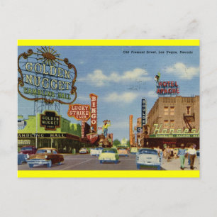 Alte Fremont St., Las Vegas Vintage Postkarte