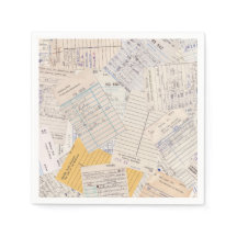 Alte Freunde Bibliotheksausweis Serviette