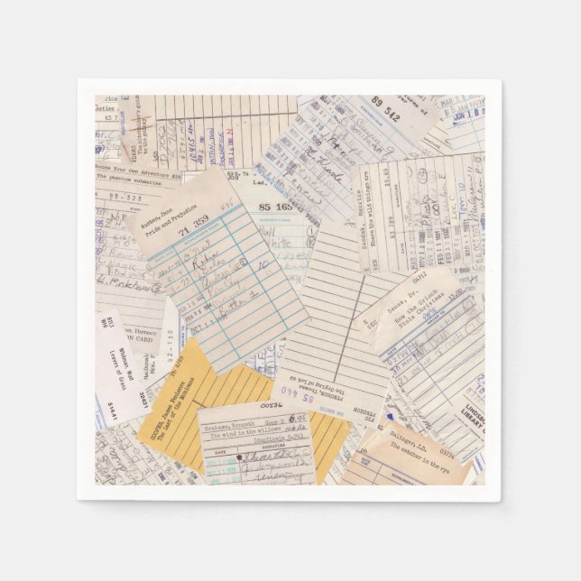 Alte Freunde Bibliotheksausweis Serviette (Vorderseite)