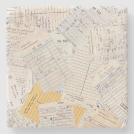 Alte Freunde Bibliotheksausweis Steinuntersetzer