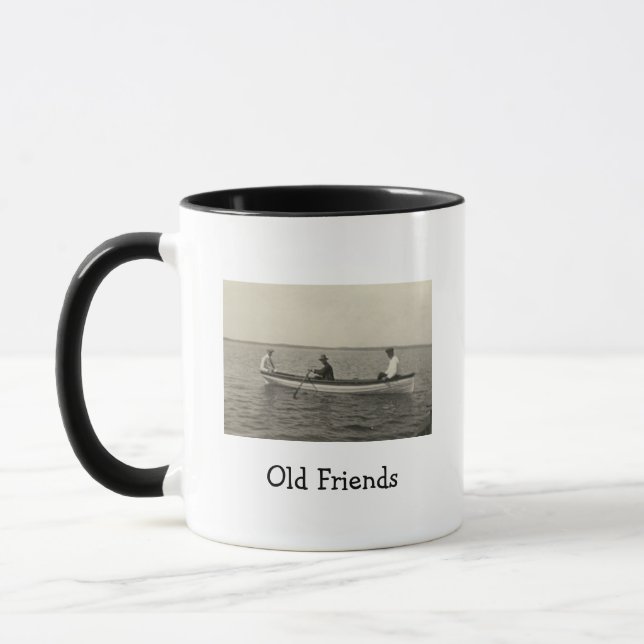 Alte Freunde booten antikes Foto Kaffee Tasse (Links)