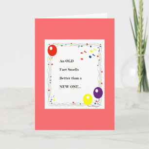 Alte Furz-Geburtstags-Karte Karte