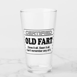 Alte Furz Trinkglas Glas