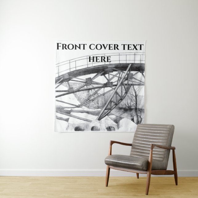 Alte Fußbrücke Pencilart Wandteppich (Beispiel)