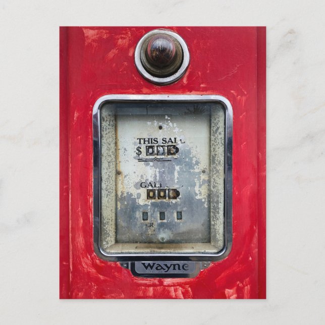 Alte Gaspumpe Postkarte (Vorderseite)