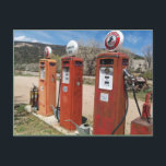 Alte Gaspumpen Postkarte<br><div class="desc">Postkarte</div>