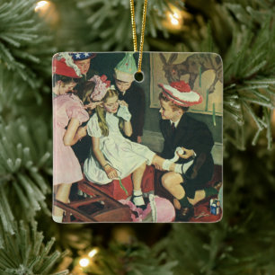 Alte Geburtstagsfeier, Pin the Tail on the Donkey Keramikornament