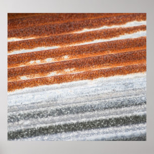 Alte gedrehte Zinkoberflächen-Textur Poster