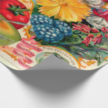 Alte Gemüse- Obst- Blumensaatgutwerbung
