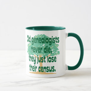 Alte Genealogists die nie Tasse