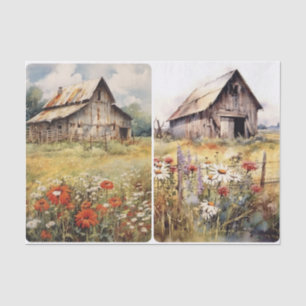 Alte, gequälte Barns Seidenpapier