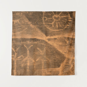 alte Gestaltung auf der Höhlenwand. Geschichte der Wandteppich