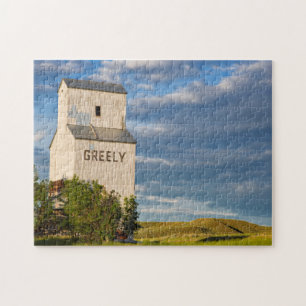 Alte Getreidesilo in Virgelle, Montana, USA Puzzle