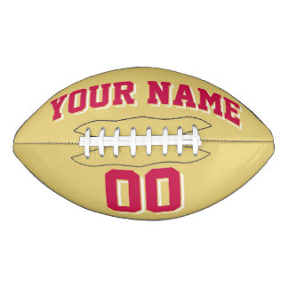 ALTE GOLD CRIMSON RED and WHITE Custom Football