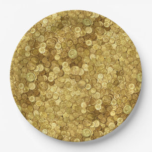 Alte Goldmünzersammlung Pappteller