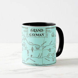 Alte Grand Cayman Karte Tasse