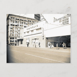 Alte Greyhound-Depot Postkarte