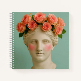 Alte griechische Blumen Frau Notizbuch. Notizbuch