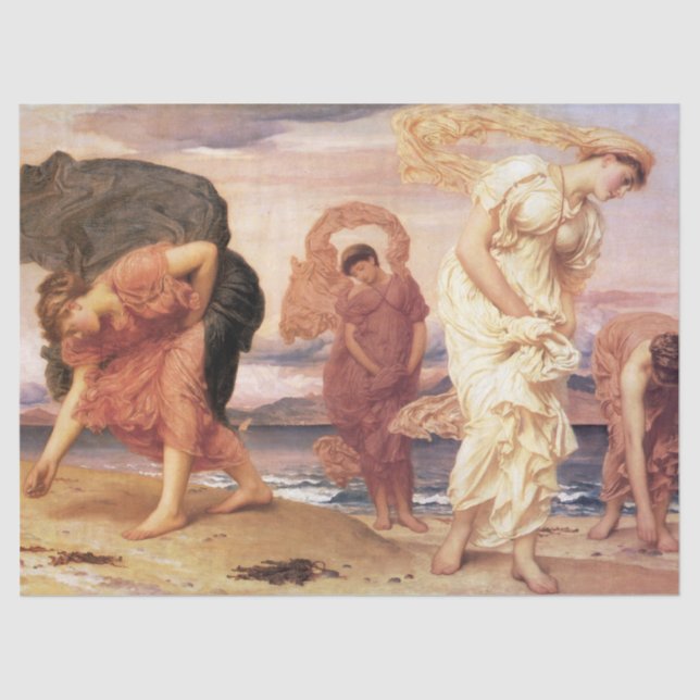 Alte griechische Frauen sammeln Kieselsteine am St Seidenpapier (Vorderseite)