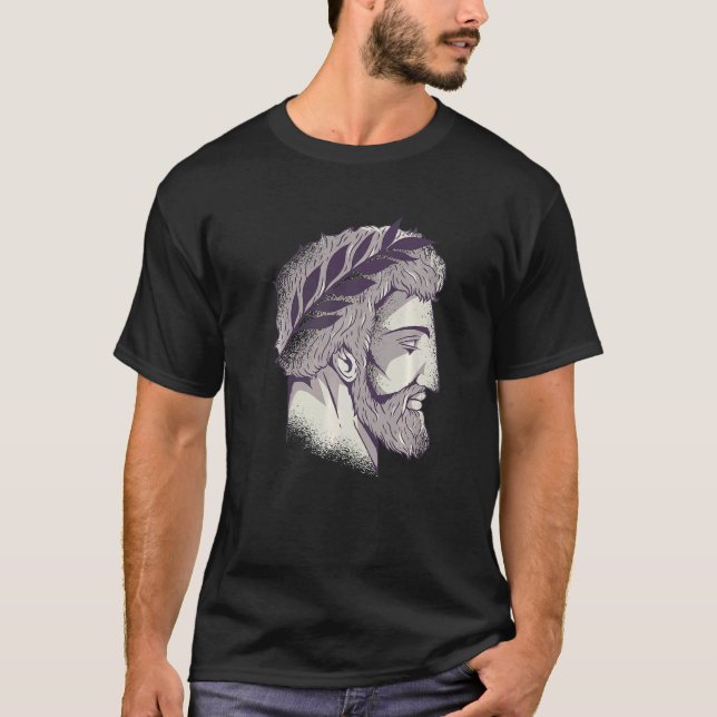 Alte griechische Götter Berg Olympus Roman Obergot T-Shirt (Vorderseite)