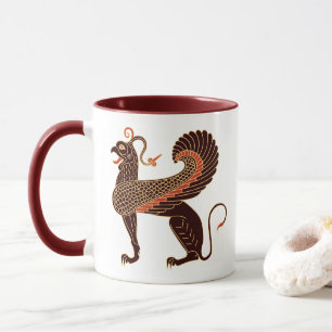 Alte griechische Mythologische Bestie Griffin Tasse