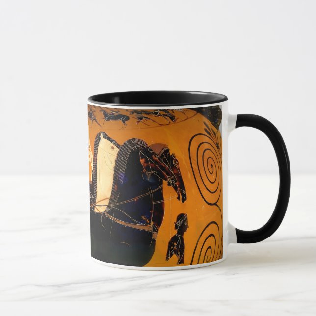 Alte griechische Schwarz-Bild-Tasse Historische Ku Tasse (Rechts)