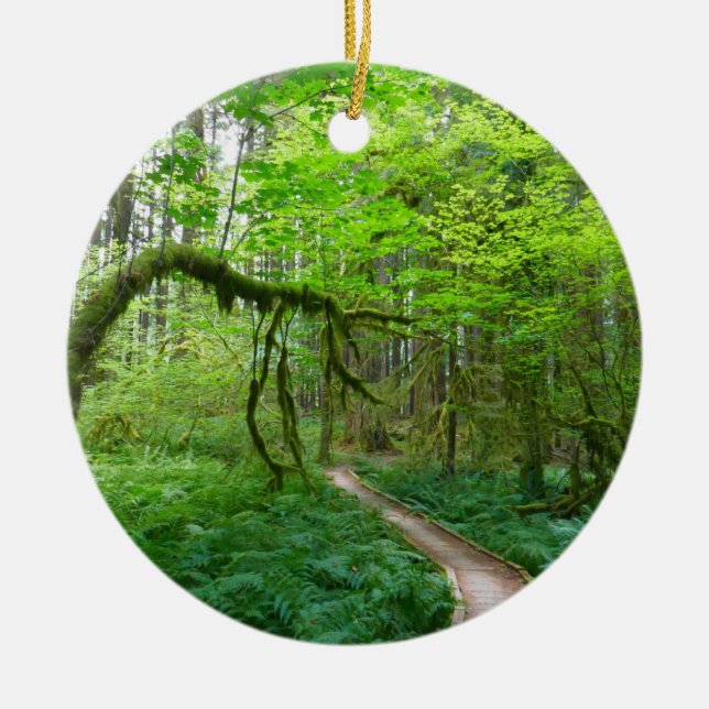 Alte Groves Lodge im Olympischen Nationalpark Keramik Ornament (Vorne)