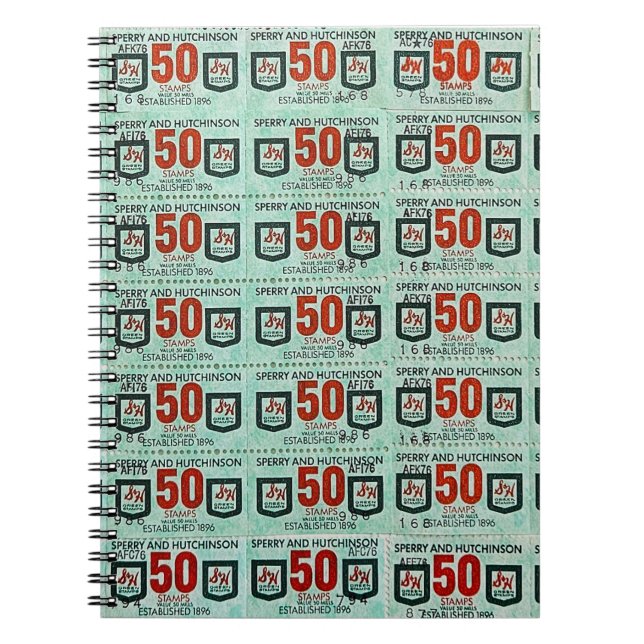 Alte grüne Briefmarke Notizblock (Vorderseite)