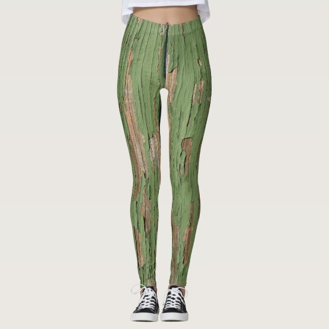 Alte grüne Farbe für Frauen Leggings (Vorderseite)