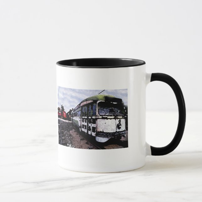 Alte grüne Laufkatze Tasse (Rechts)