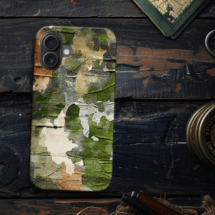 Alte grüne Militär-Tarnung abgenutzt gebraucht org Case-Mate iPhone Hülle