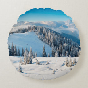 Alte grunge Holzstruktur oder Hintergrund mit Term Rundes Kissen