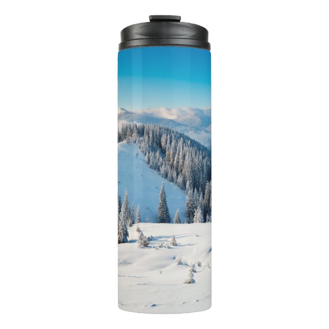 Alte grunge Holzstruktur oder Hintergrund mit Term Thermosbecher (Vorderseite)